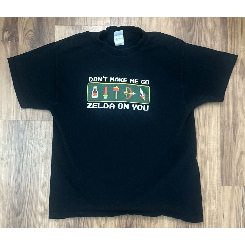 Vintage 90s Zelda Large (Fits Med) Dont Make Me Go Zelda On You T Shirt Nintendo